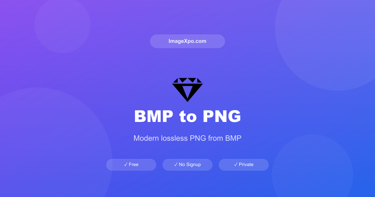 Convertitore BMP in PNG Online -- Compressione Senza Perdite — Free Online Tool