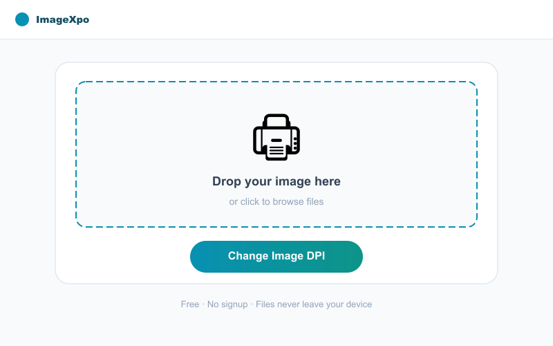 Change Image DPI to 300 Free Online - Print Ready JPG PNG interface — ImageXpo