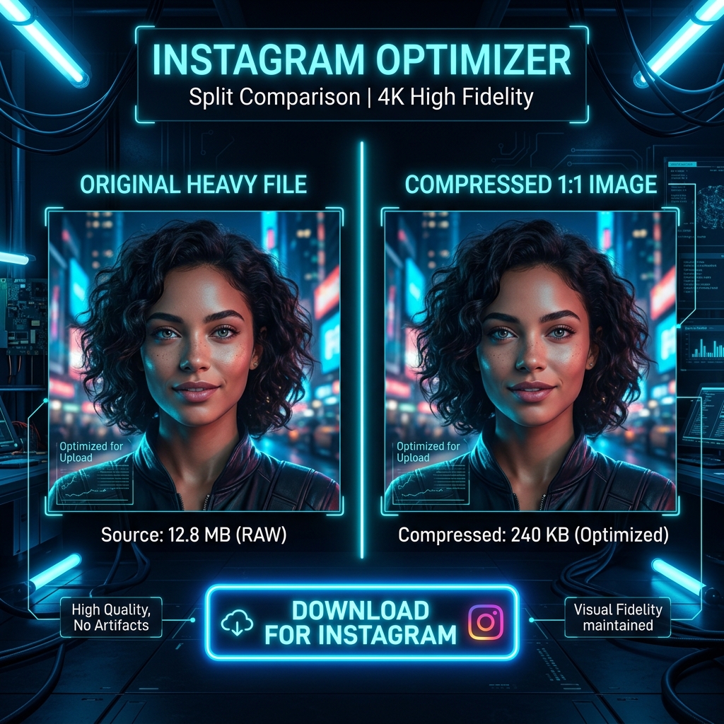 Bild für Instagram kostenlos komprimieren - Scharfe Fotos ohne Pixelbildung result example