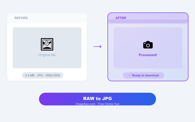 RAW to JPG Converter — Convert Camera RAW to JPEG Free result example