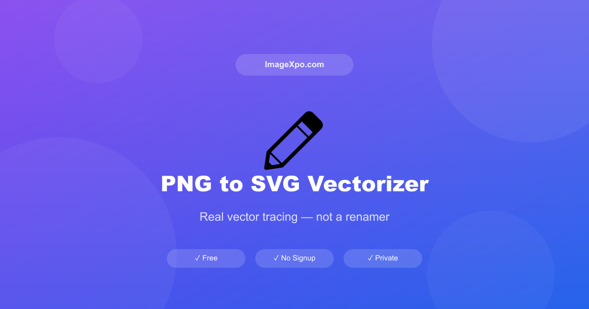 PNG to SVG Vectorizer — Trace PNG to SVG Free Online — Free Online Tool