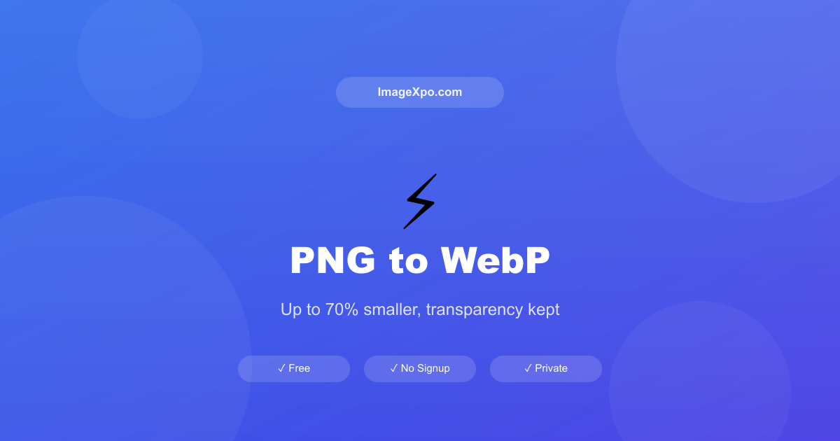 PNG to WebP Converter Free Online — Reduce PNG Size Dramatically — Free Online Tool