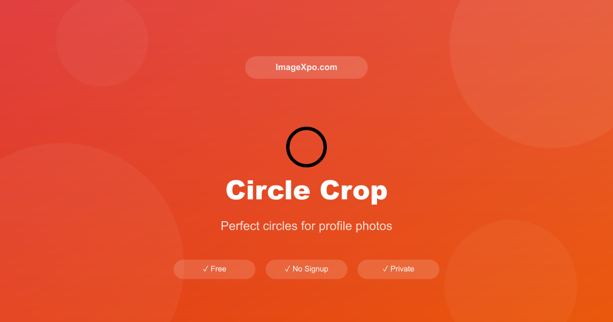 Crop Photo to Circle Free Online - Make Round Profile Picture — Free Online Tool