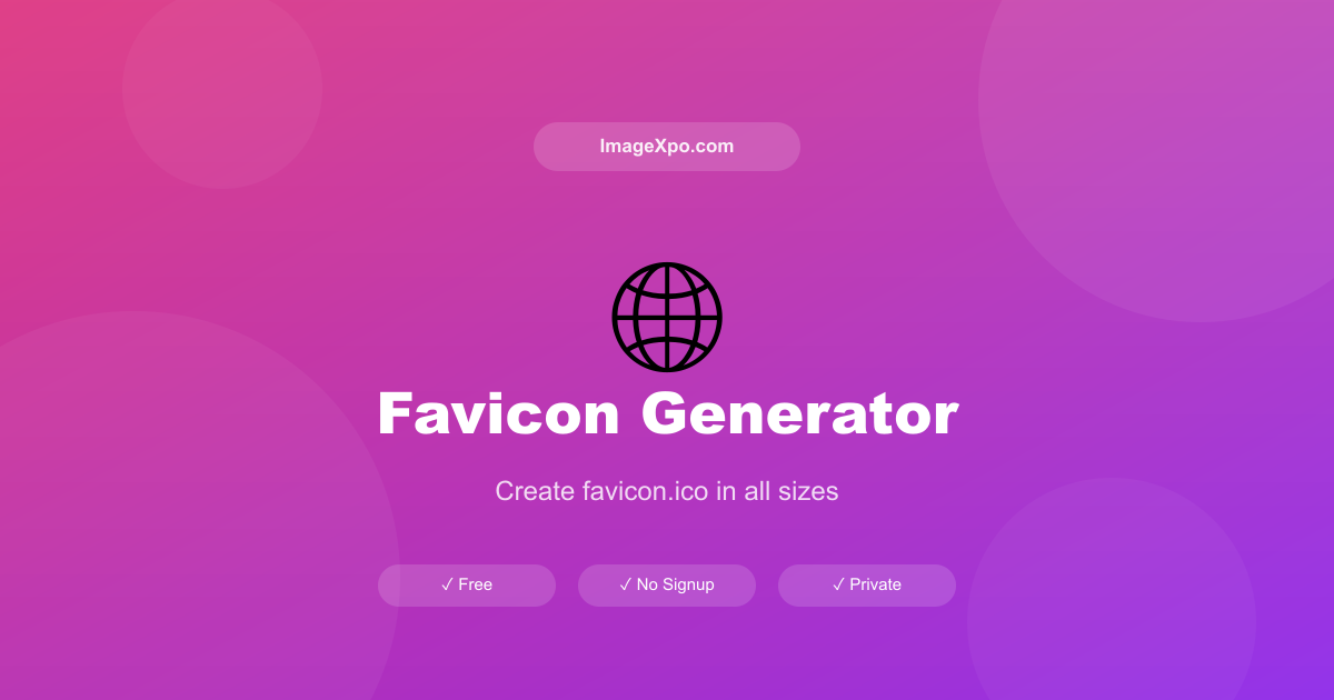Favicon Generator — Create favicon.ico from Any Image Free — Free Online Tool