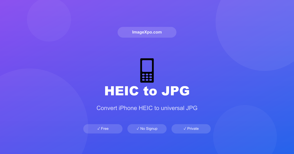 Free HEIC to JPG Converter Online - High Fidelity — Free Online Tool