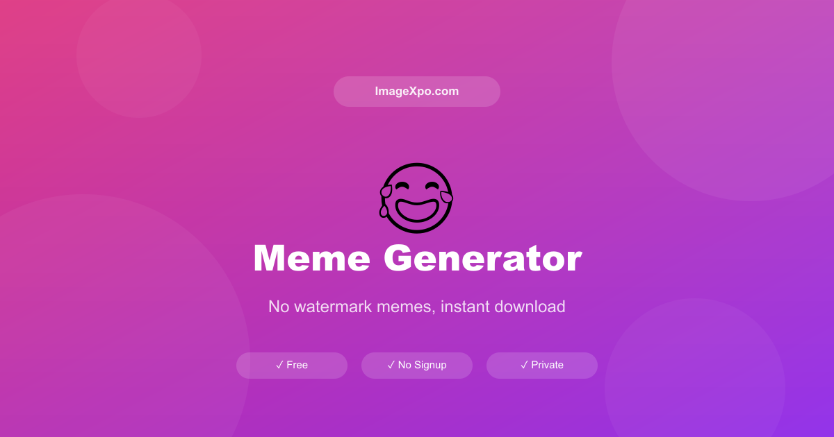 Free Meme Generator Online - No Watermark & Private — Free Online Tool