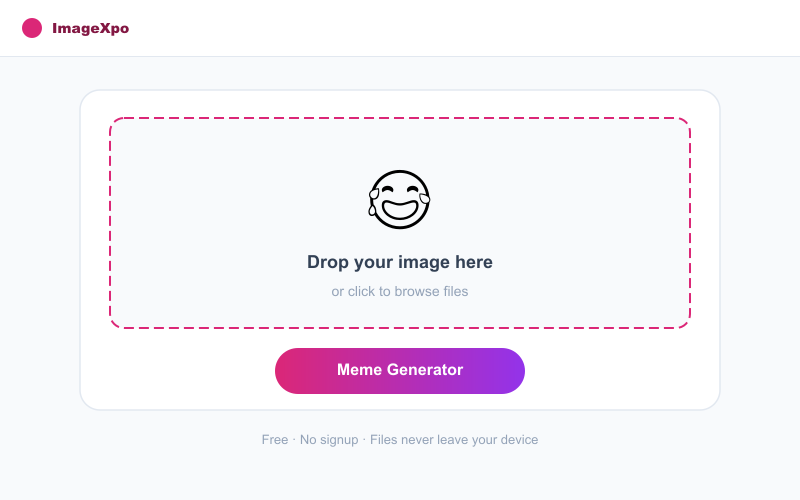 Free Meme Generator Online - No Watermark & Private interface — ImageXpo