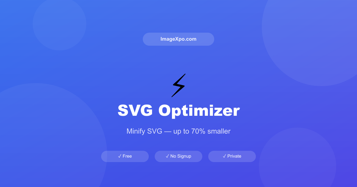 SVG Optimizer Free Online - Minify & Clean SVG Files — Free Online Tool