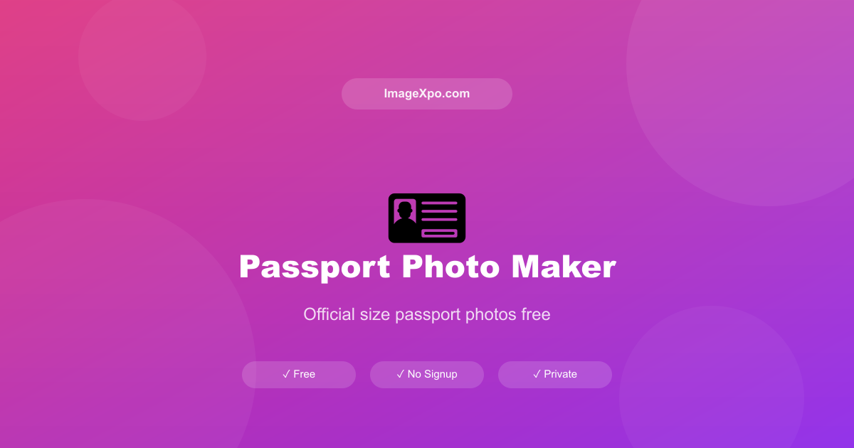 Free Passport Photo Maker Online - Biometric Precision — Free Online Tool