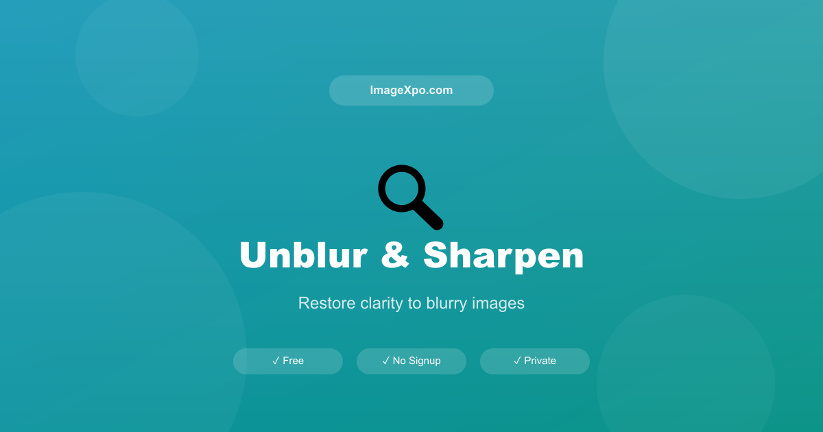 Unblur Image Free Online — Sharpen Blurry Photos Instantly — Free Online Tool